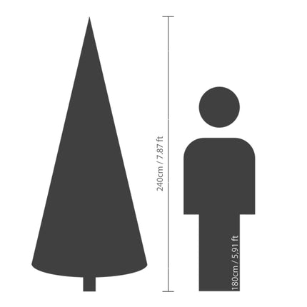 Everlands_Allison Pine_Árbol de Navidad Artificial_240cm_aspecto Natural_Pie estable de Metal_2386 punkti PVC-st ja PE_läbimõõt 152cm