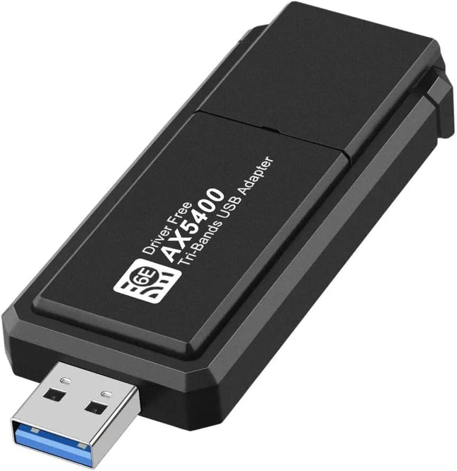 WiFi 6E AX5400 WiFi Adapter USB 3.0 5400 Mbps Wireless Network Card Triple Bands 6GHz with Antenna for PC Laptop Computer