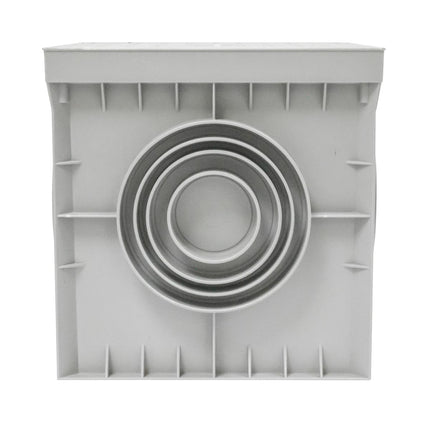 Inspection Chute Control Waterproof electrical floor box gray square with blind cover inlet manhole sewer shaft yard drain