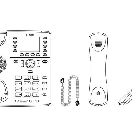Snom D717 IP-telefon, SIP-lauatelefon (3 isemärgistavat funktsiooniklahvi, kõrglahutusega värviline TFT-ekraan, integreeritud valgussensor, PoE IEEE 802.3af), valge, 00004398