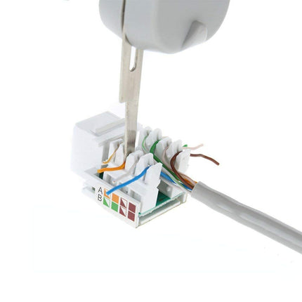 Punch Down Tool, insertion tool, professional tool for telephone plugs, RJ45 RJ11 CAT5e Cat6 type IDC network sockets, installation cable, patch panel, network wiring, insulation displacement terminals