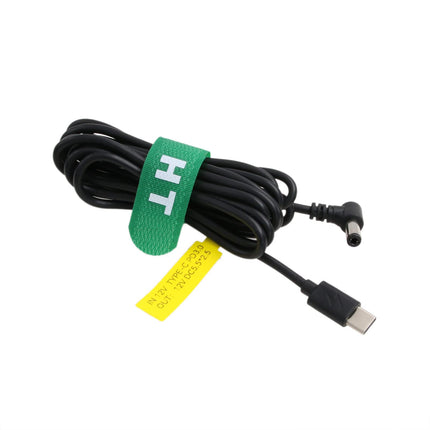HangTon 12V PD toitekaabel, USB C - DC 5.5 x 2.5mm täisnurk Blackmagic BMCC kaamera, videoassistendi, monitori ja akupanga jaoks, 2m