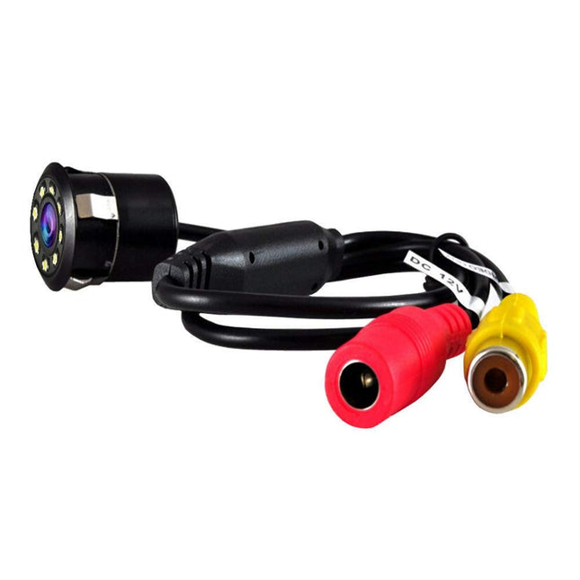Auto tahavaatekaamera 18,5 mm veekindel tahavaatekaamera 8 LED-iga, öise nägemisega, 170° lainurkkaamera, universaalne kaamera, autokaamera autodele, maasturitele, matkaautodele, veoautodele, kaubikutele, matkaautodele, pikapidele ja haagistele, must
