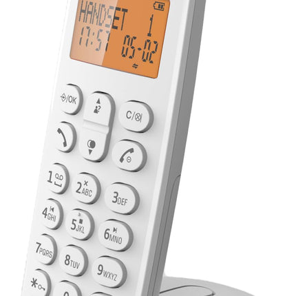 Logicom ILOA 155T juhtmeta lauatelefon automaatvastajaga – Solo – analoog- ja DECT-telefon – valge