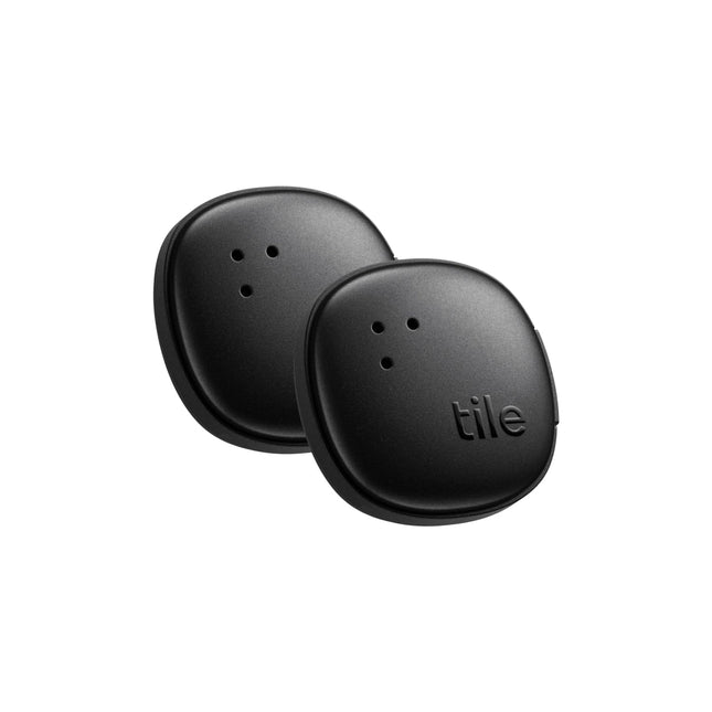 Tile by Life360 kleebis (2024) - väike Bluetooth-jälgija, kaugjuhtimisega leidja ja esemete asukoha määraja jalgratastele, prillidele ja muule. Ühildub iOS-i ja Androidiga. Telefoniotsing. 2 tk pakis (must)