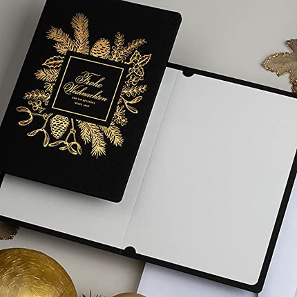 Art Nuvo - EXCLUSIVE CHRISTMAS CARDS SET OF 10 CARDS, 120x170mm, GILDED AND EMBOSSED CHRISTMAS MOTIFS MADE OF METALLIC WITH INSERTS AND ENVELOPES