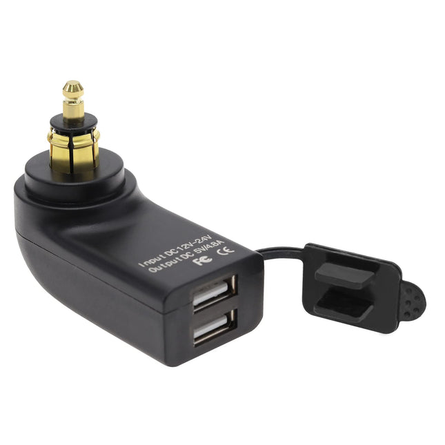 eMagTech mootorratta kahekordse USB-laadija asendus, mis ühildub BMW F800GS F650GS F700GS R1200GS R1200RT USB-laadija pesa 2.4A DC 12V-24V
