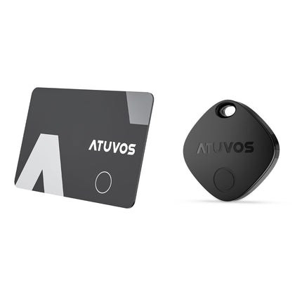 ATUVOS rahakoti jälgimiskaart õhuke 1,6 mm ja nutikas õhusilt, mis ühildub Apple Find My rakendusega (ainult iOS, Android ei ole toetatud), Bluetoothi ​​esemete leidja reisikohvri/rahakoti/kohvri/kottide ja muu jaoks