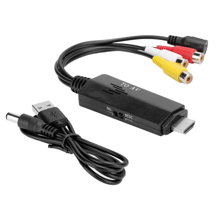 Bewinner1 HDMI-AV-muundur, komposiitvideomuundur RCA-kaablite ja telerite/VHS-i/VCR-i/DVD-salvestite vahel, mees-naismuundur CVBS-i komposiit-RCA-video jaoks