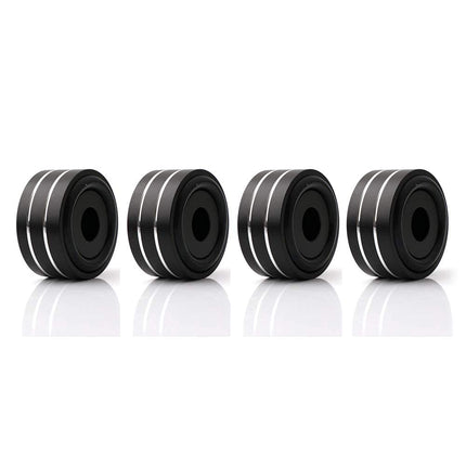 Speaker Shock Absorber Feet YuanYong 40x20mm Speaker Isolation Feet with 3M Adhesive, Speaker Spikes Non-Slip Rubber Rings for Audio, Speakers, Subwoofer, Home Theater 4 Pieces (Black)