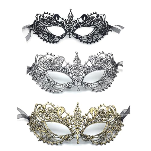 3 x maski, pitsiline peomask, poolmask, maskiballi maskid naistele, pitsiline silmamask, lõpupidu, halloween, karneval, maskiballi mask naistele
