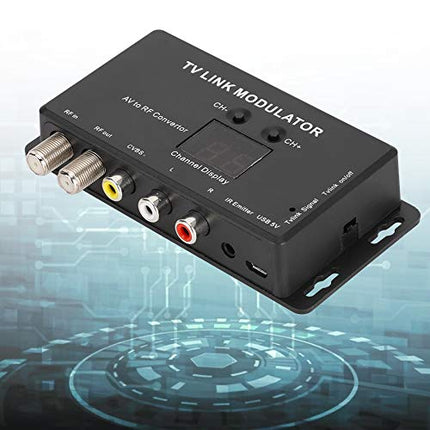 UHF modulaator, AV-RF muundur, IR-laiendaja kanalite kuvamisega, UHF TV LINK modulaator, PAL, USB5V @400 mA, ühilduv digiboksi ja teiste A/V allikatega
