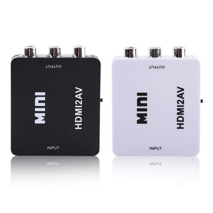 Mavis Laven Mini Composite Mini HDMI2AV digitaalne HDMI RCA - AV videomuunduri adapter 720p / 1080p (must)