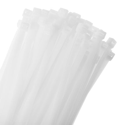 QUARKZMAN 100 Pack Self-Locking Cable Ties White, 800mm/31.5"x10mm/0.4" Charging Cable Ties Resealable for Cable Management &amp; Protection, 80kg/176lb Tensile Strength Cable Tie Set