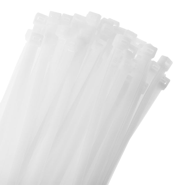 QUARKZMAN 100 Pack Self-Locking Cable Ties White, 800mm/31.5"x10mm/0.4" Charging Cable Ties Resealable for Cable Management &amp; Protection, 80kg/176lb Tensile Strength Cable Tie Set