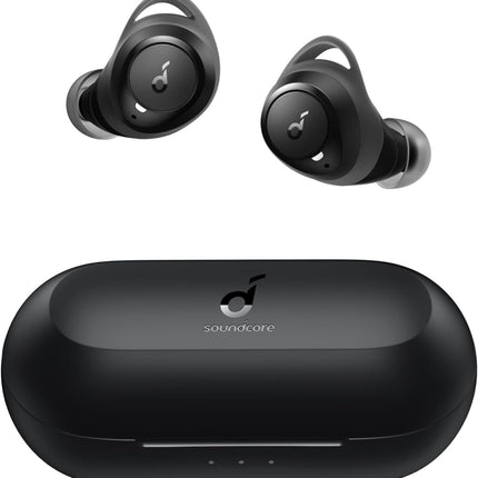 Soundcore A1 kõrvasisesed spordi Bluetooth-kõrvaklapid, juhtmevabad kõrvaklapid kohandatud heliga, 35 tundi taasesitust, juhtmevaba laadimine, USB-C laadimine, IPX7 veekindlus, nuppudega juhtimine