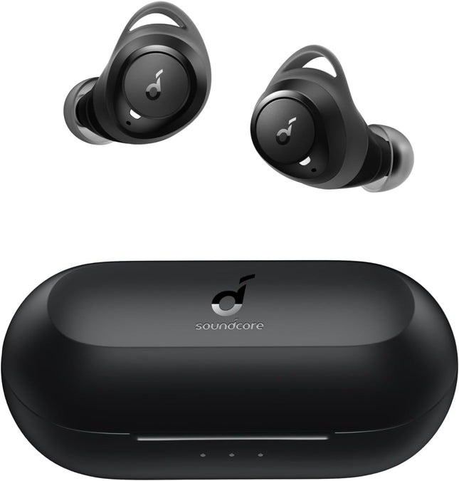 Soundcore A1 kõrvasisesed spordi Bluetooth-kõrvaklapid, juhtmevabad kõrvaklapid kohandatud heliga, 35 tundi taasesitust, juhtmevaba laadimine, USB-C laadimine, IPX7 veekindlus, nuppudega juhtimine