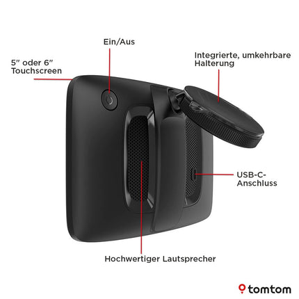 TomTom GO Classic teise auto navigatsiooniseade (6-tolline, liiklusummikute vältimine tänu TomTom Trafficule, Euroopa kaardi uuendused kaasas, uuendused WiFi kaudu, dünaamiline sõiduraja abiline, integreeritud, pööratav kinnitus)