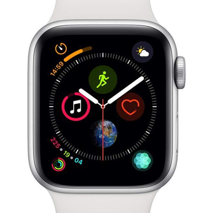 Apple Watch Series 4 40mm (GPS + Cellular) - Silver Aluminum Case with White Sport Band (Refurbished)