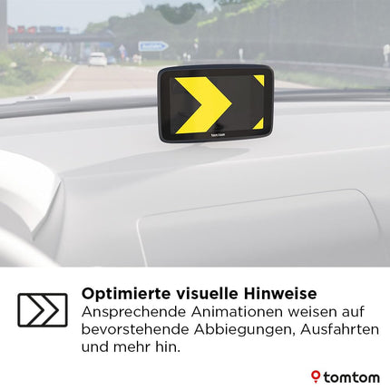TomTom Car Sat Nav GO Advanced (6-tolline, liiklusummikute vältimine tänu TomTom Trafficule, maailmakaardi uuendused kaasas, uuendused WiFi kaudu, dünaamiline sõiduraja abiline, integreeritud, pööratav kinnitus)
