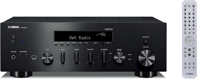 Yamaha R-N600A võrguvastuvõtja - must - tipptasemel ToP Art struktuur ja Pure Direct režiim - MusicCast - Sabre ES9010K2M 384 kHz, 32-bitine DAC