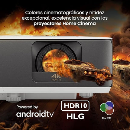 BenQ TK700ST 4K HDR 3000 luumeniga lühikese projitseerimisega filmi- ja mänguprojektor 4 ms reageerimisajaga | 240 Hz värskendussagedus | HDR10 ja HLG | ARC/eARC tugi | 2D trapetsikorrektsioon | Kujutise pööramine