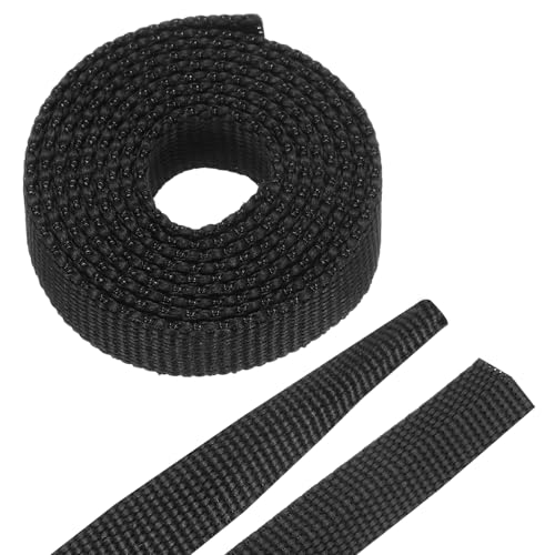 sourcing map Braided Cable Sleeves, Heat Shrinkable Fabric Sleeving, 5/16 inch, 0.9 m, Black, 2:1 Ratio, Heat Shrink Tubing, Cable Protector for Wire Harness Cable, Network Cable Protector