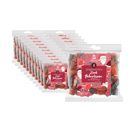 naschlabor x Good Mood Christmas Fruit Juice Bear | Single-variety fruit juices | No artificial colors or flavor enhancers | Gluten- and lactose-free (Cinnamon Santas) 23x150g