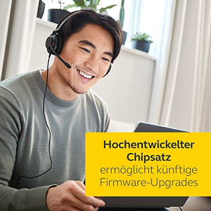 Jabra Evolve2 30 peakomplekt – monomüra summutavad kõrvaklapid – UC sertifitseeritud – kahe mikrofoniga kõnetehnoloogiaga – USB-A-kaabel – must