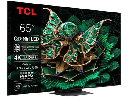 TCL 65Q7C 65-tolline QD-Mini LED-teler, 4K HDR Premium 2600, nutikas Google TV (Dolby Vision IQ ja Atmos, HVA-paneel, Bang &amp; Olufseni heli, 144 Hz Motion Clarity Pro, Game Master)