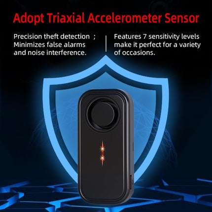 HoneTeek Anti-Theft Bicycle Alarm with Remote Control, 113 dB Wireless Vibration, Motorcycle Bike Alarms for E-Bikes, Scooters with LED Lights, Waterproof Car Alarm System with Motion Sensor,