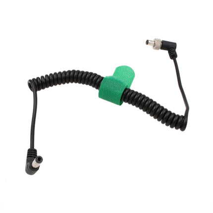 Täisnurga all ühendatav DC 2,5 mm pistik lukustatava DC 2,5 mm toitekaabli külge videoseadmetele PIX-E, SmallHD, Atomos 7" monitor