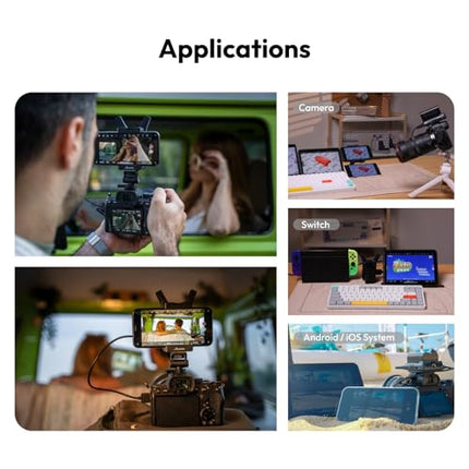 Accsoon CineView Nano juhtmevaba videosaatja, 5G HDMI juhtmevaba saatja, 1080p60 HDMI juhtmevaba edastus, ulatus 500 jalga/150 m, latentsus 60 ms, toetab iOS/Android-4 rakenduste jälgimist