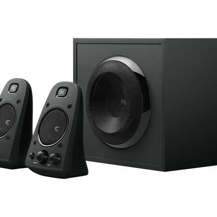 Logitech Z623 kõlarisüsteem subwooferiga, rikkalik bass, 400-vatine tippvõimsus, THX-sertifitseeritud, 3,5 mm ja RCA sisendid, mitme seadme ühilduv, EL-i pistik, arvuti/PS4/Xbox/TV/nutitelefon/tahvelarvuti - must