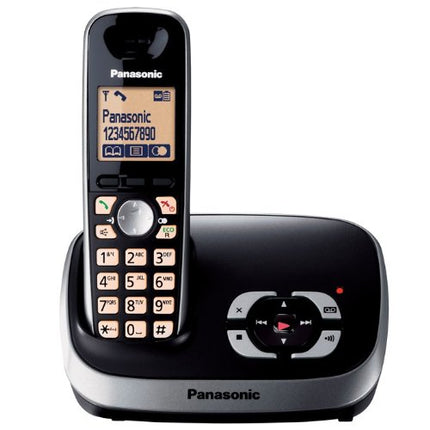 Panasonic KX-TG6522GB Duo cordless phone with answering machine, black