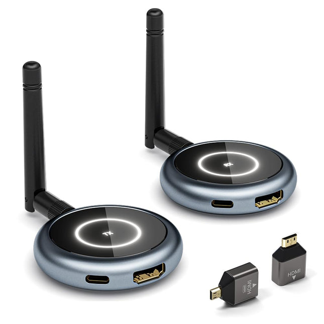 Wireless HDMI 4K Decoding/5.8G, AIMIBO HDMI Wireless Transmitter and Receiver 1080P Output - Up to 4 Receivers Wireless Streaming Video for Laptop, Camera, TV Box to Multiple TVs, Projector, 50M
