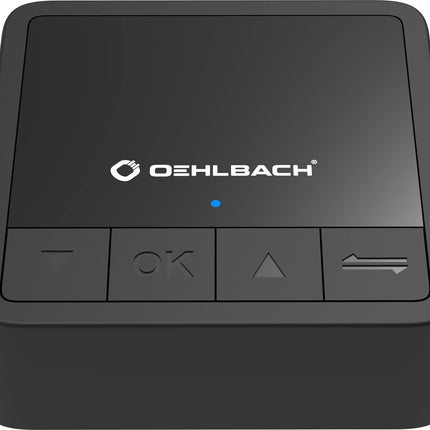 Oehlbach BTR Innovation 5.2 - Bluetooth saatja ja vastuvõtja (saatja/vastuvõtja) aptX-kvaliteediga, OLED-ekraan, 20-tunnine aku tööiga, 10 m ulatus, must