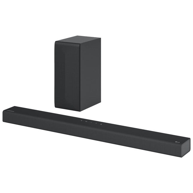 LG S65Q nutikas heliriba võimsusega 420 W, 3.1 kanaliga, DTS Virtual:X ja Dolby Digital kõrglahutusega Hi-Res 24-bit/96 kHz ning Meridian Sound Musicuga.