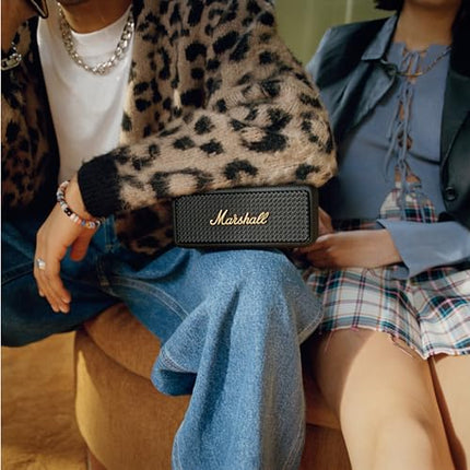 Marshall Emberton II Bluetooth Portable Speaker, Wireless, Water Resistant - Black and Brass