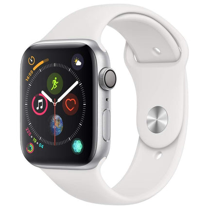 Apple Watch Series 4 44mm (GPS) - Silver Aluminum Case with White Sport Band (Refurbished)