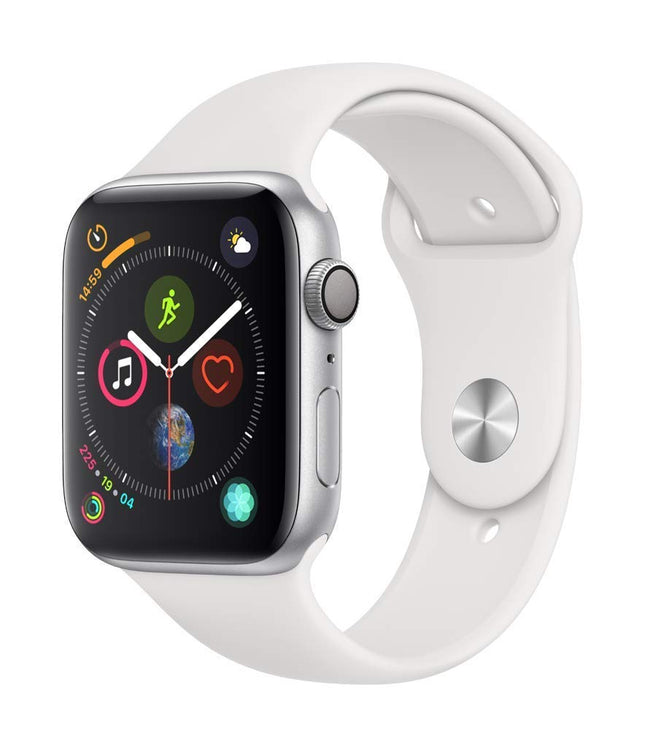 Apple Watch Series 4 44mm (GPS) - Silver Aluminum Case with White Sport Band (Refurbished)