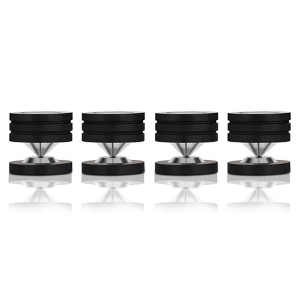 YuanYongi kõlaripulgad, 4 komplekti 49 mm × 49 mm kõlarijalgu, POM roostevabast terasest kõlaripatjadega. HiFi-seadmete jalad HiFi-kõlaritele, subwooferitele, helivõimenditele, DAC-idele ja CD-mängijatele (mustad).