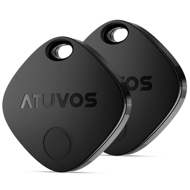 ATUVOS Air Tag Key Finder 2-Pack, Smart Tracker Key Finder Compatible with Apple Find My APP (iOS ONLY, Android Not Supported), Bluetooth Key Finder for Luggage/Suitcases/Bags, Replaceable Battery