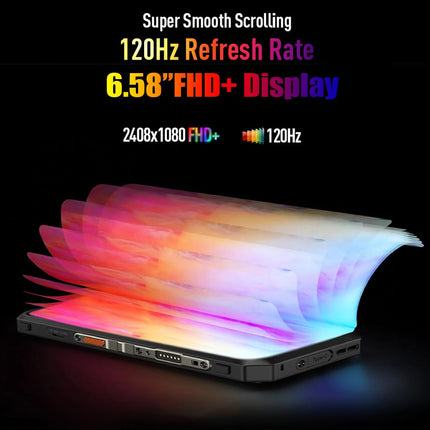 Ulefone Power Armor 18T Ultra Outdoor 5G Smartphone, Dimensity 7050 24GB+512GB, 108MP+Thermal Imaging Camera, 9600mAh, 6.58” FHD+, Android 14 IP68 Mobile Phone without Contract, 4GLTE 5G HiFi NFC OTG GPS