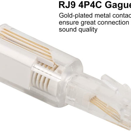 4 PCS Rotatable Telephone Cord Detangler Landline Phone Accessory (Clear &amp; White) dragontrading®