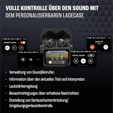 JBL Tour Pro 3, tõeliselt juhtmevabad Bluetooth-kõrvaklapid nutika laadimisümbrisega, 40-tunnine aku tööiga, tõeline adaptiivne mürasummutus 2.0 ja JBL Spatial 360 heli pea jälgimisega, mustad