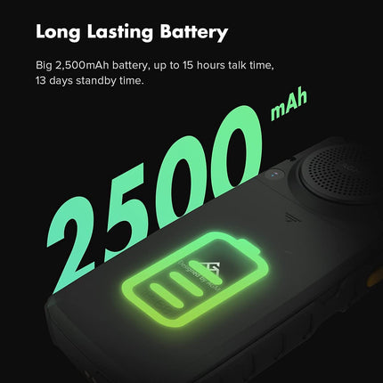 AGM M7 välistingimustes kasutatav mobiiltelefoni ilma lepinguta, 4G seenioridele mõeldud mobiiltelefon kahe SIM-kaardiga, IP68 veekindel, Facebook/Skype/TikTok 2.4" puuteekraan 1GB+8GB 2500mAh aku 80ML taskulamp nupuvajutusega mobiiltelefon