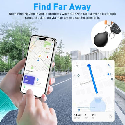 ayuopu nutikas Bluetooth-õhu jälgimissilt, esemete leidja võtmeleidja, mis ühildub Apple Find Myga (ainult iOS), vahetatav aku, pagas, kohvrid, rahakotid, kotid, jälgimine üle maailma, 2 tk must