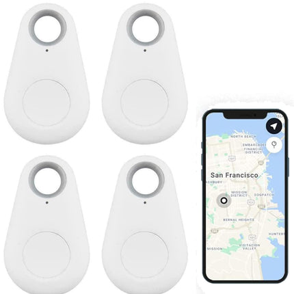 TOTMOX 4X nutikas jälgimisseade võtmeotsija asukoha tuvastamiseks Bluetooth juhtmevaba kadunud alarmanduri seadme kaugjuhtimispult lastele telefoni rahakottide pagasiesemete leidja jaoks, valge