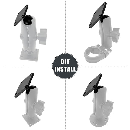 Ram Mount Arm mobiiltelefonihoidik jalgratta kuulpeaga seinakinnitus 2 tk 1-tollise mobiiltelefonihoidikuga kruvidega kinnitamiseks koos Ram Mounts 1-tollise kuuliga mobiiltelefonihoidikuga mootorrattale (must) (stiil 1)